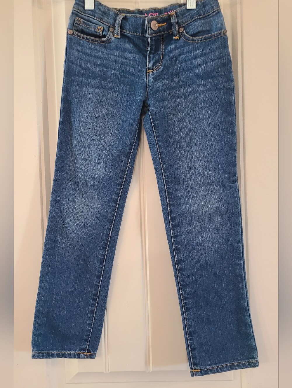 Place Medium Blue Skinny-Leg Kids Adjustable Jeans Size 6